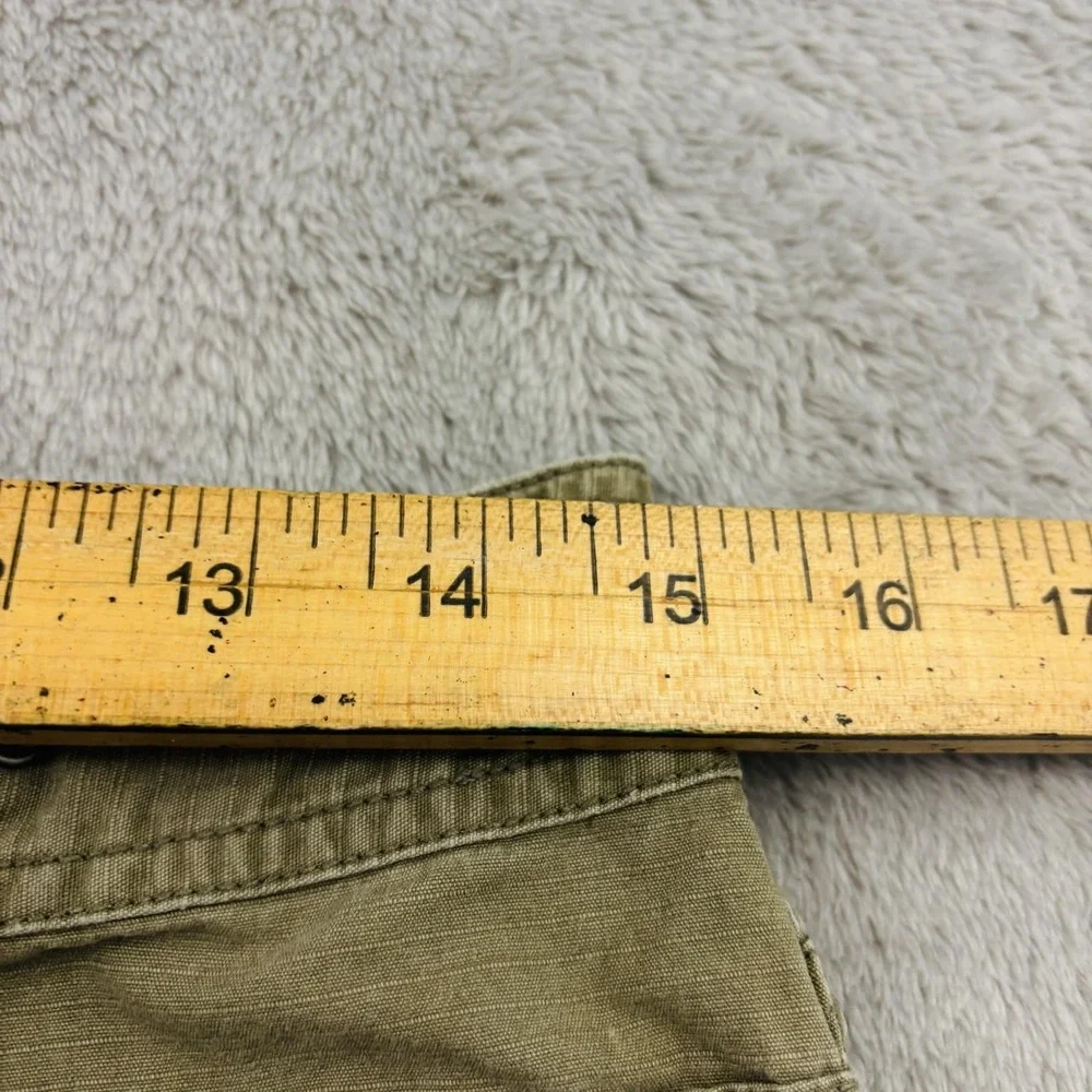 VTG Y2K J Crew Low Fit Shorts Womens 6 Olive Green Cotton Casual Utility Pockets